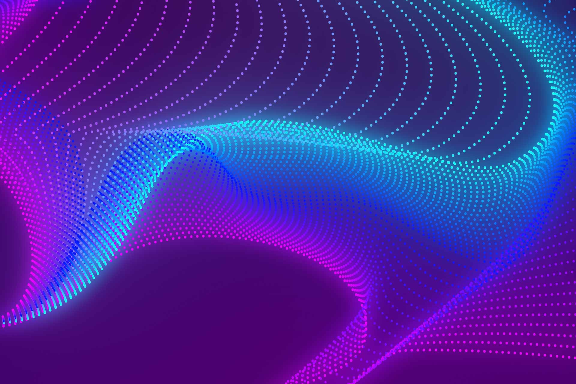 Visualisierung moderner Cloud Operations und DevOps: Eine dynamische, neonfarbene Datenwolke symbolisiert Cloud-Native Technologie, Containerisierung und effiziente CI/CD Automation.
